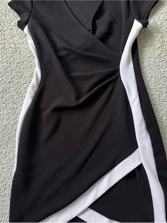 Almost Famous Dresses & Skirts - Almost Famous Black Dress with White Trim